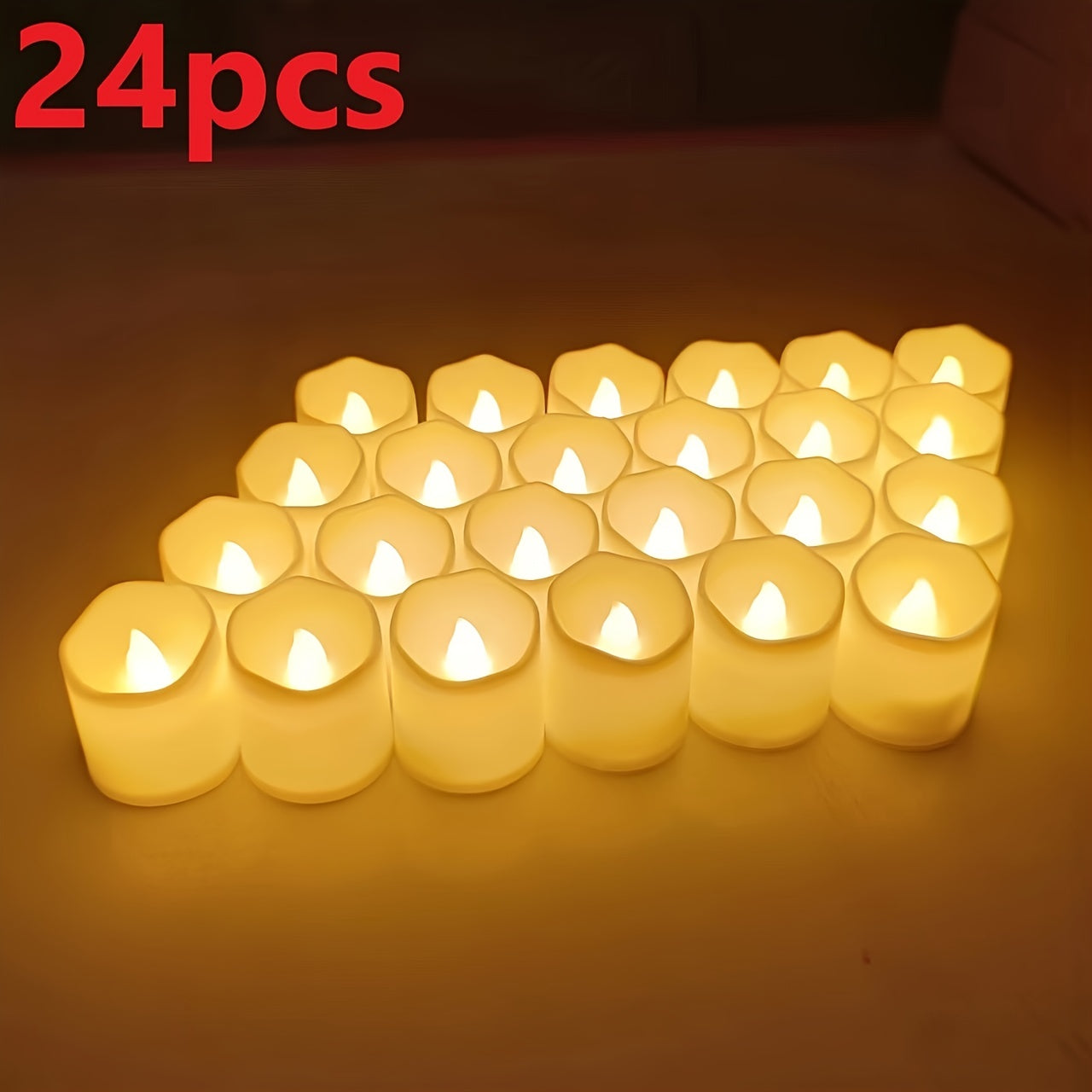 Charly | Flameless LED Tea Lights Battery Operated – 24–100 Pieces