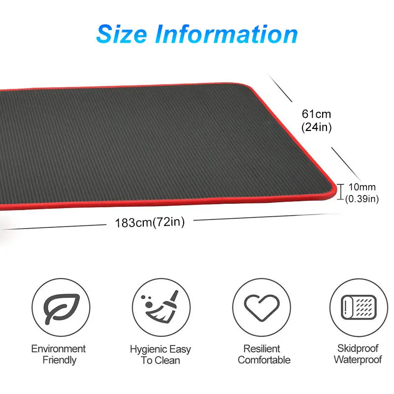 Charly | FlexiMat Yoga Mat | Extra thick 10 mm non-slip | 183×61 cm