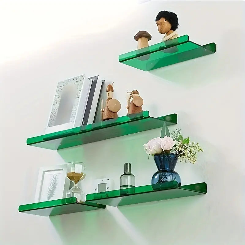 Charly | Floating Wall Shelf - Modern Bathroom Storage - Acrylic