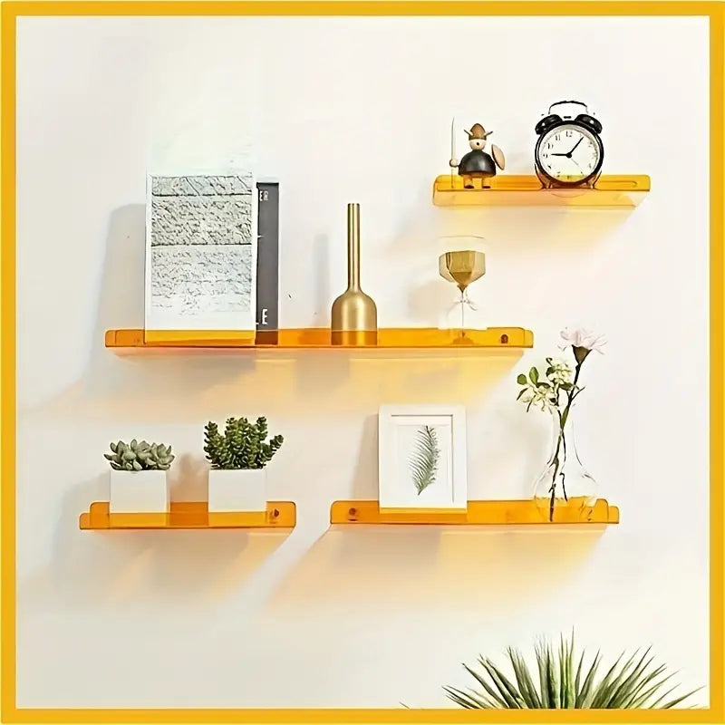 Charly | Floating Wall Shelf - Modern Bathroom Storage - Acrylic