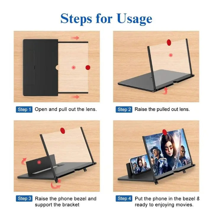 Charly | Foldable Phone Screen Magnifier – HD for Videos