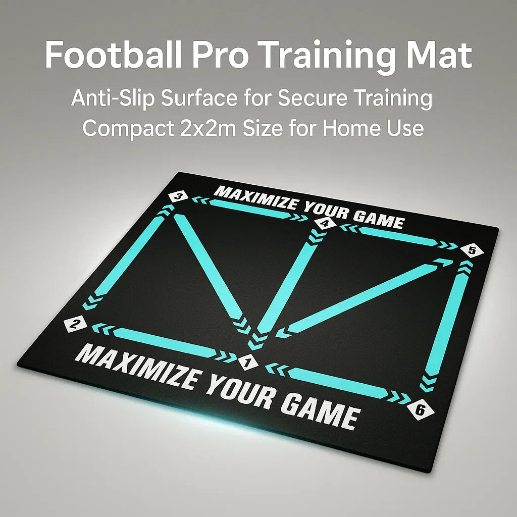 Charly | Football Pro Training Mat | Non-Slip, 2x2m Space for Skill Improvement and Home Training
