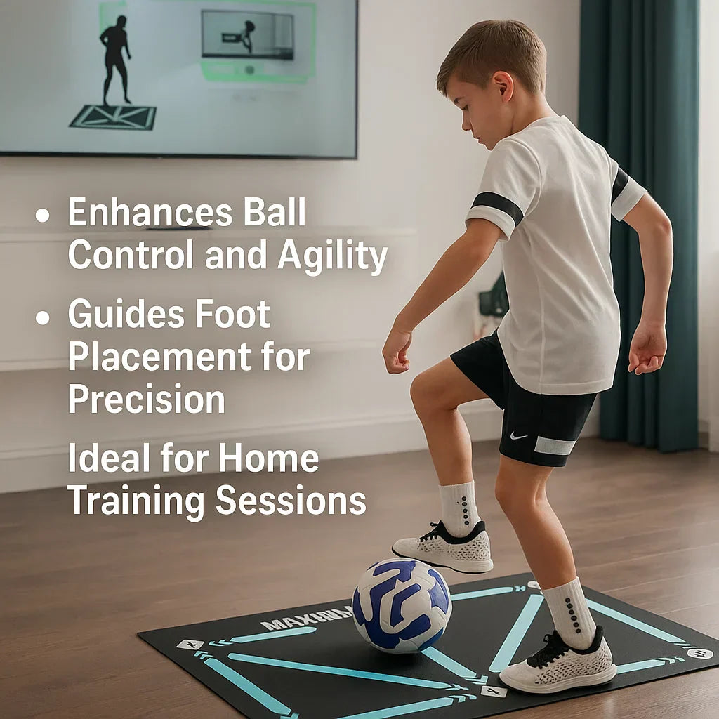 Charly | Football Pro Training Mat | Non-Slip, 2x2m Space for Skill Improvement and Home Training