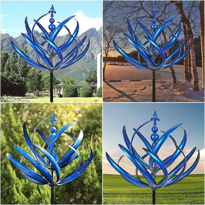 Charly | Garden Kinetic Wind Spinner Decor - Swirling Petal Design