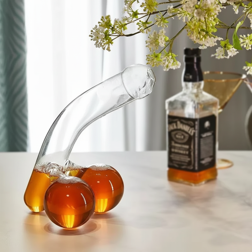 Charly | Glass Decanter | Elegant Design and 650 ml Capacity | Clear