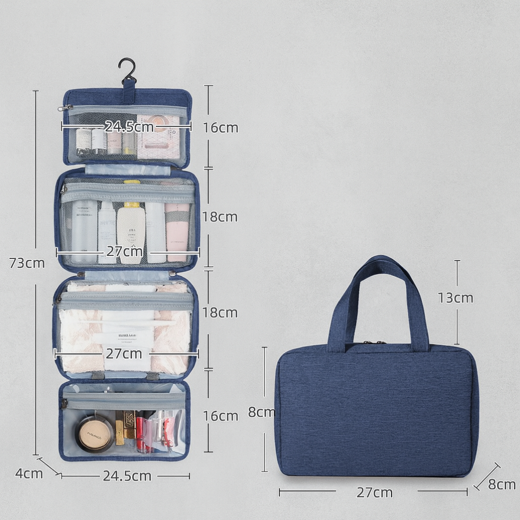 Charly | Hanging Toiletry Bag Organizer with Multiple Compartments