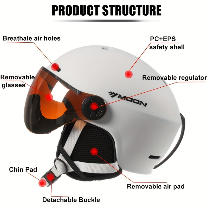 Charly | High-Quality Ski Helmet with Removable Parts – Safe and Comfortable for Outdoor Activities