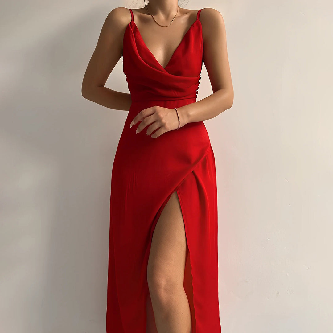 Charly Ibiza Style Summer Dress made of Satin