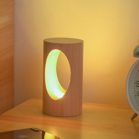 Charly | Japanese Solid Wood Rectangular Column LED Night Lamp USB Table Lamp