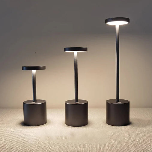 Charly | LumaLite Rechargeable LED Table Lamp | Wireless | Dimmable | Modern Design for Restaurants and Home