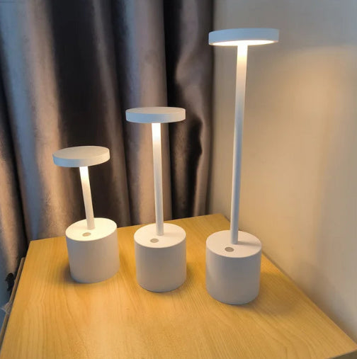 Charly | LumaLite Rechargeable LED Table Lamp | Wireless | Dimmable | Modern Design for Restaurants and Home