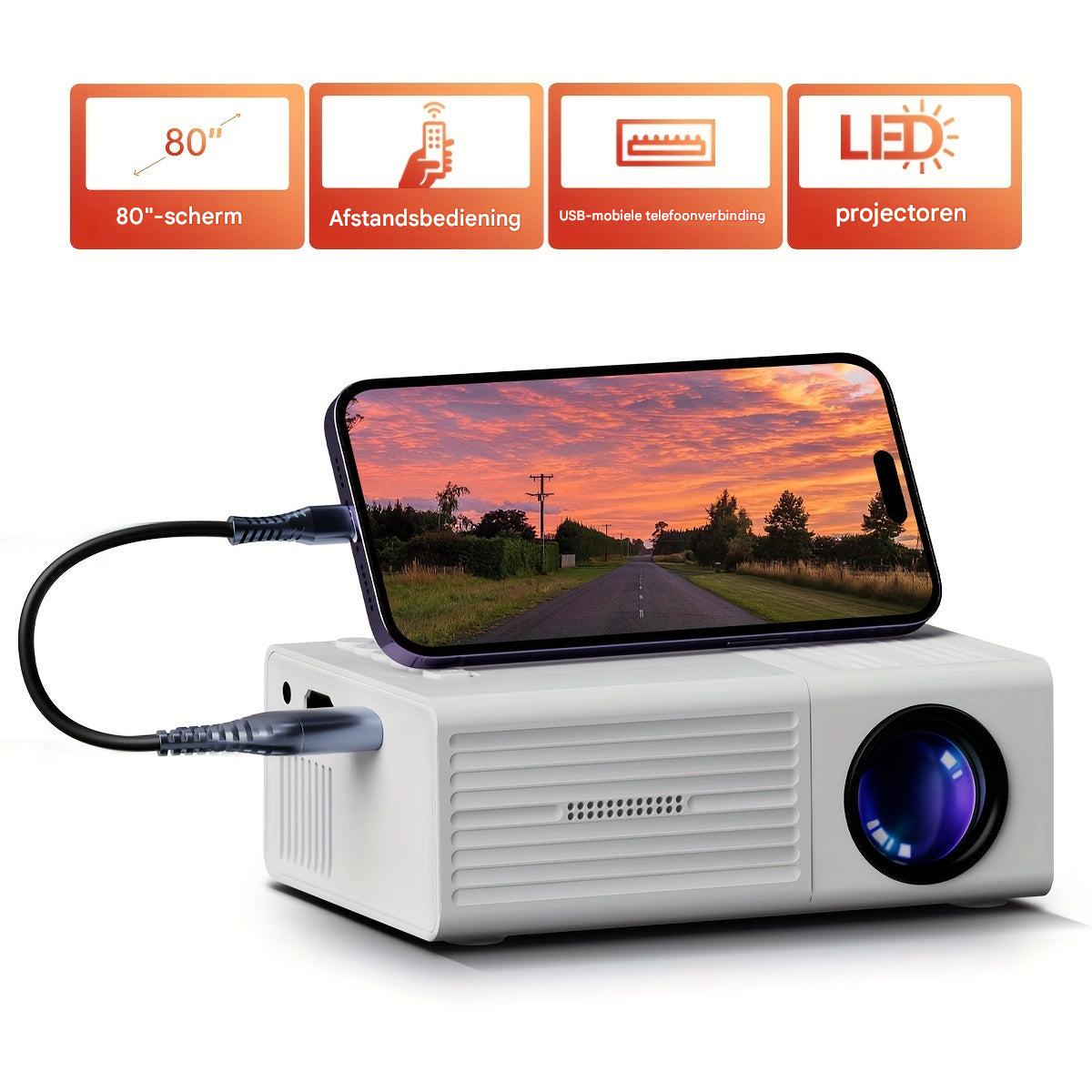 Charly | LumoBeam Ultra-Bright Mini Projector (3000 Lumen) – Compact HD Home & Outdoor Cinema