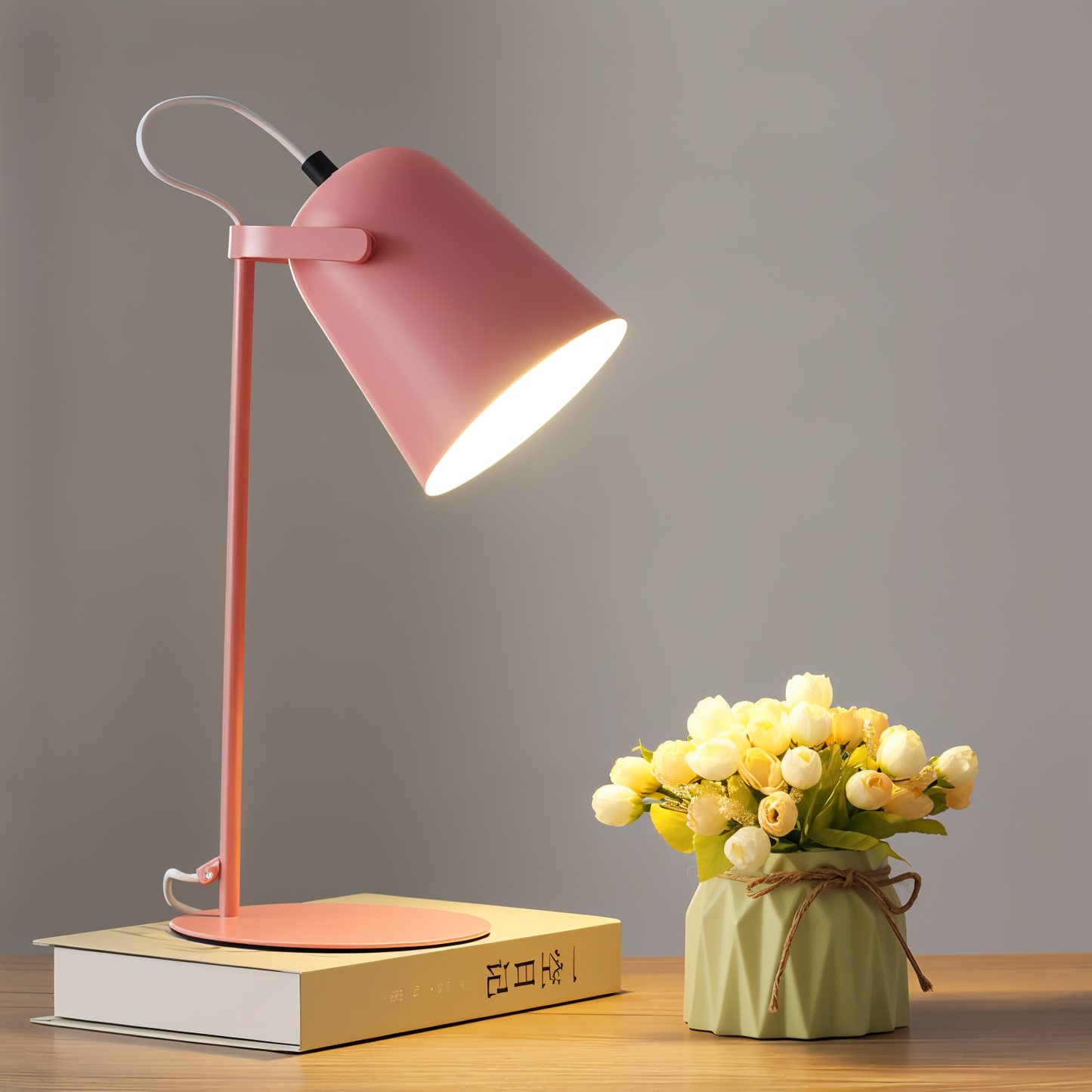 Charly | Macaron Table Lamp - Nordic Yellow Desk Lamp - Adjustable Lamp