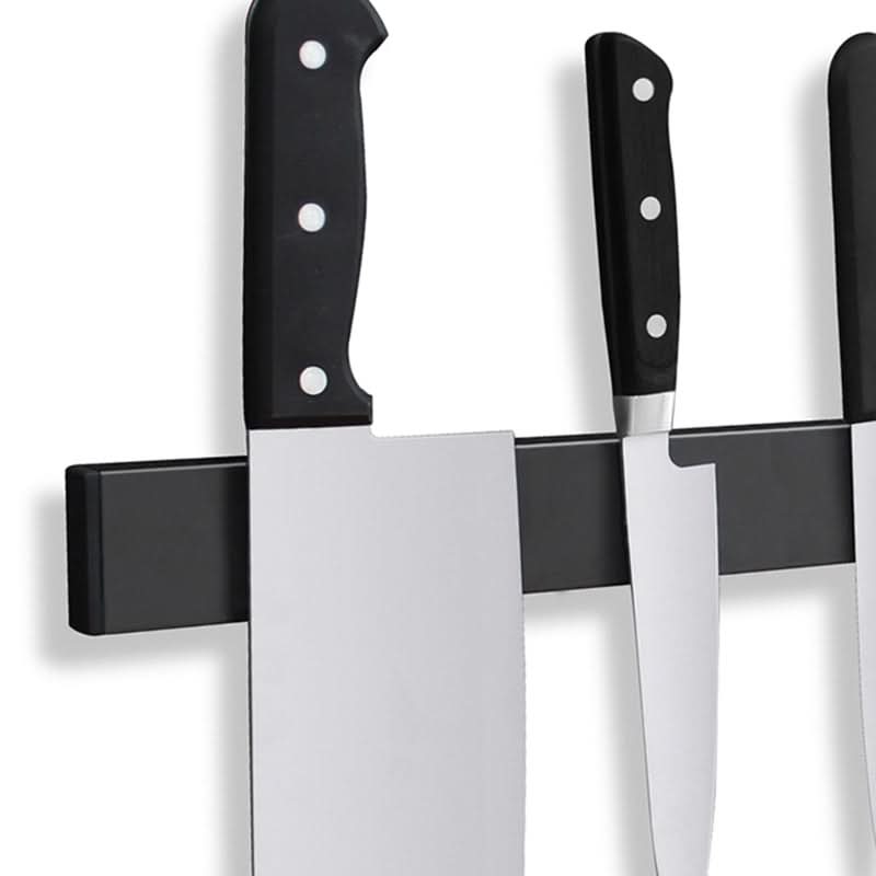 Charly | Magnetic Knife Holder – Wall Mounted Black Steel Storage