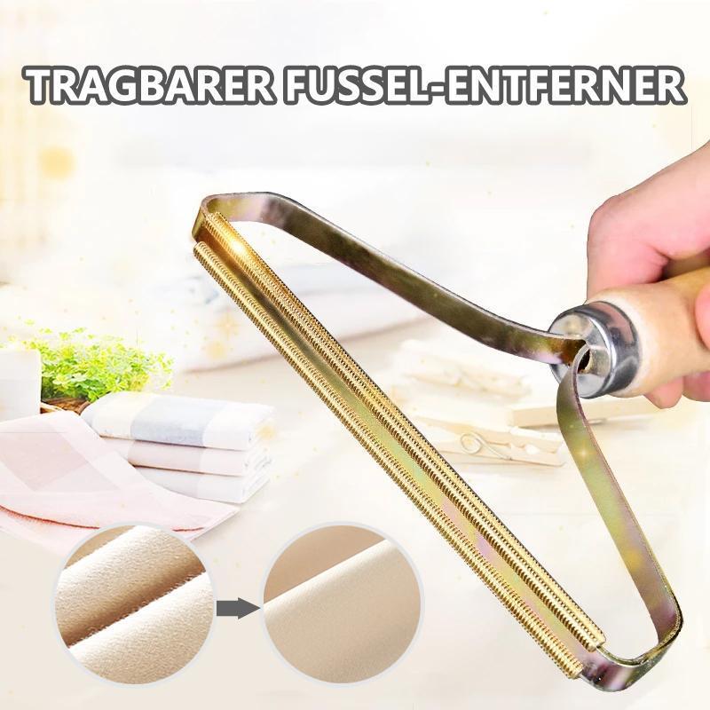 Charly | Manual Lint Remover | Copper Precision Head | Solid Wood Handle | Battery-Free Fabric Shaver for Cashmere, Wool & Upholstery | Pilling Extractor