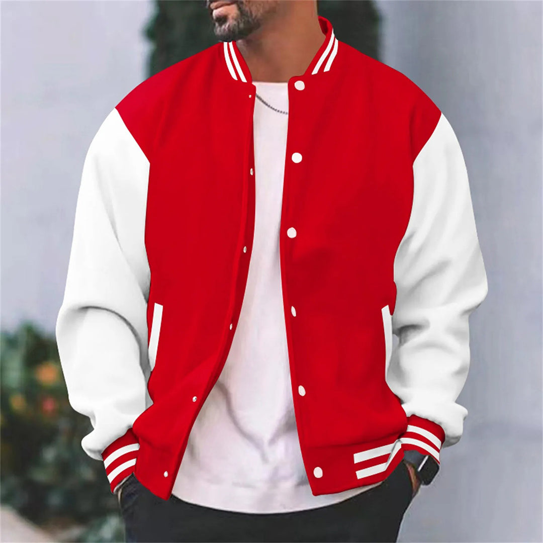 Charly | Men's Baseball Bomber Jacket with Ribbed Cuffs