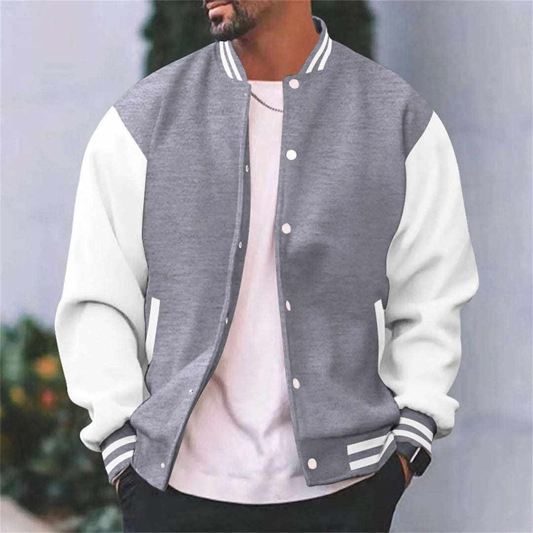Charly | Men's Baseball Bomber Jacket with Ribbed Cuffs