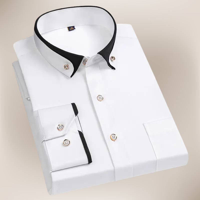 Charly | Men's Business Shirt with Contrast Collar & Cuffs