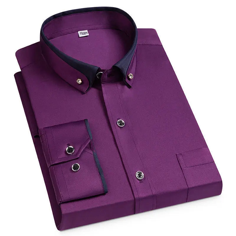 Charly | Men's Business Shirt with Contrast Collar & Cuffs