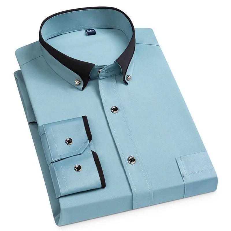 Charly | Men's Business Shirt with Contrast Collar & Cuffs
