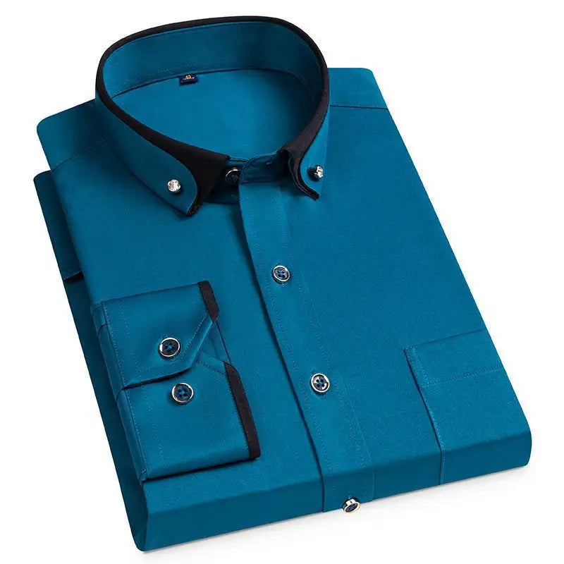 Charly | Men's Business Shirt with Contrast Collar & Cuffs