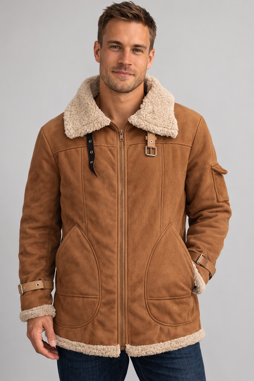 Charly Men's Camel Stylish Flying Jacket
