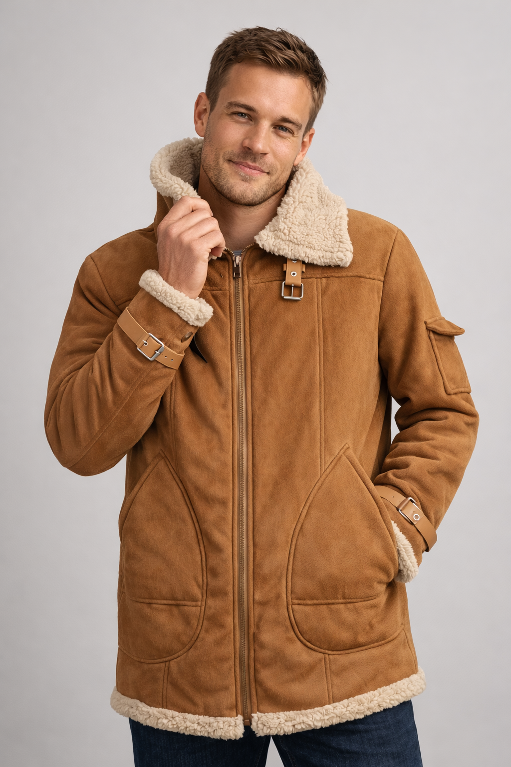 Charly Men's Camel Stylish Flying Jacket