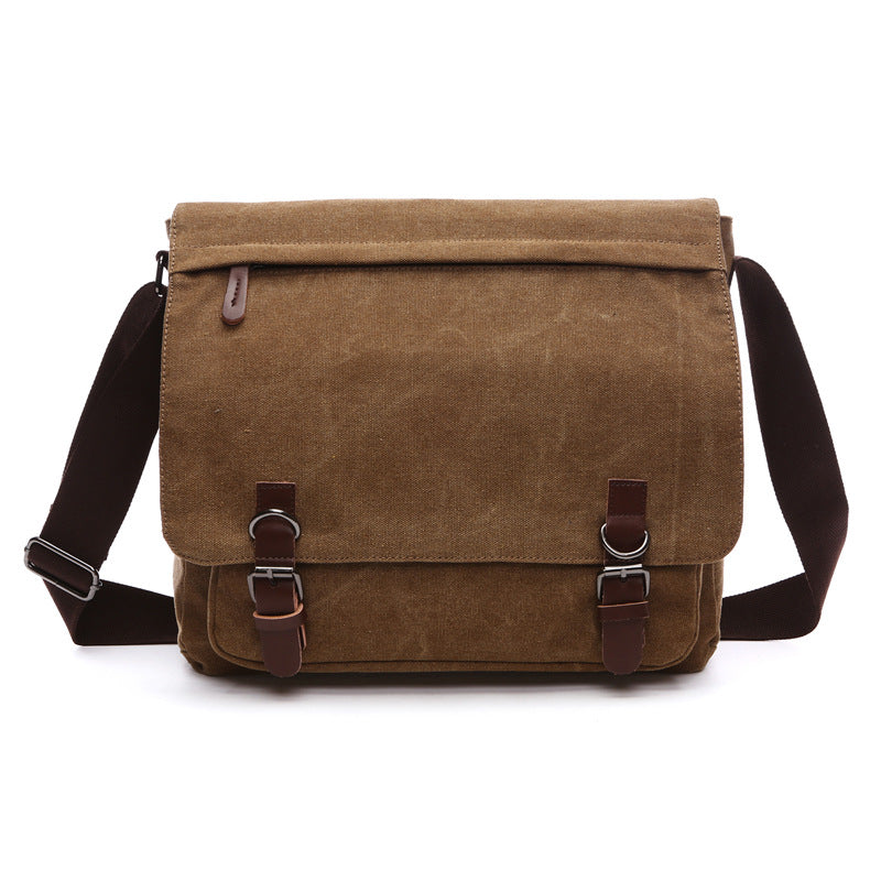 Charly | Men's Canvas Messenger Bag with Buckle Straps