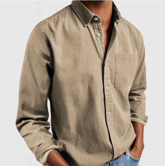 Charly | Men's Casual Button-Up Shirt with Chest Pocket