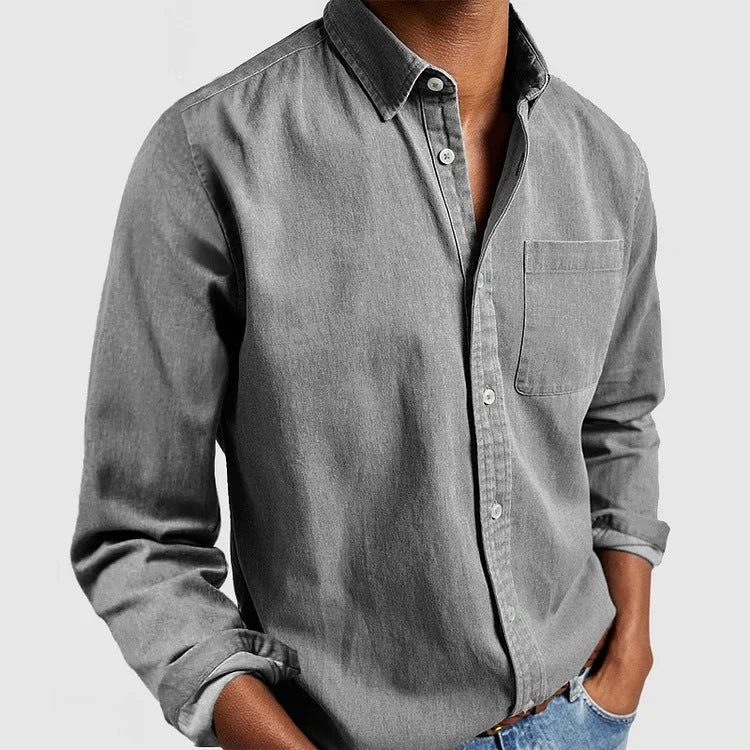 Charly | Men's Casual Button-Up Shirt with Chest Pocket