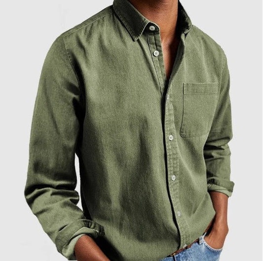 Charly | Men's Casual Button-Up Shirt with Chest Pocket