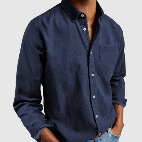 Charly | Men's Casual Button-Up Shirt with Chest Pocket