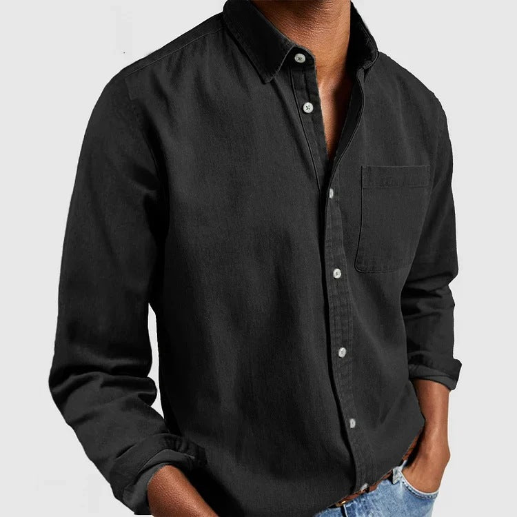 Charly | Men's Casual Button-Up Shirt with Chest Pocket