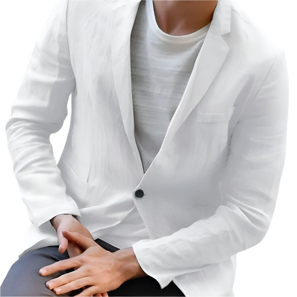 Charly | Men's Casual Linen Blazer Single-Breasted