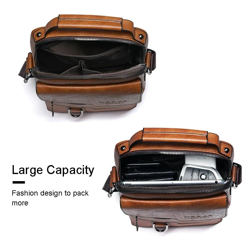 Charly | Men's Genuine Leather Shoulder Bag | Durable, Adjustable Strap & Ideal for Work or Leisure
