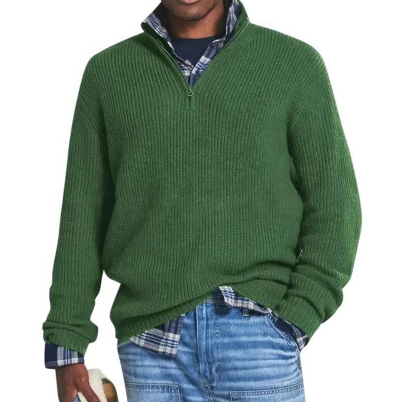 Charly | Men's Half-Zip Ribbed Knit Sweater