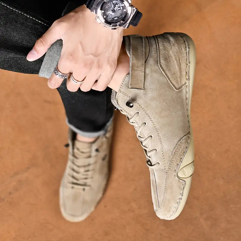 Charly | Men's High-Top Sneakers with Lace-Up Closure
