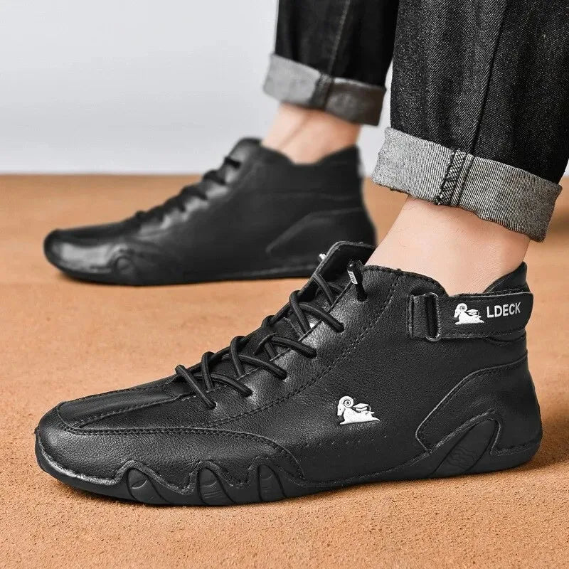 Charly | Men's High-Top Sneakers with Lace-Up Closure