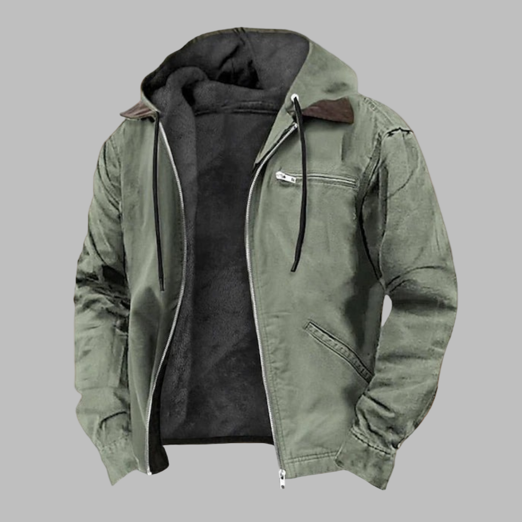 Charly | Men's Hooded Lined Jacket - Casual Style