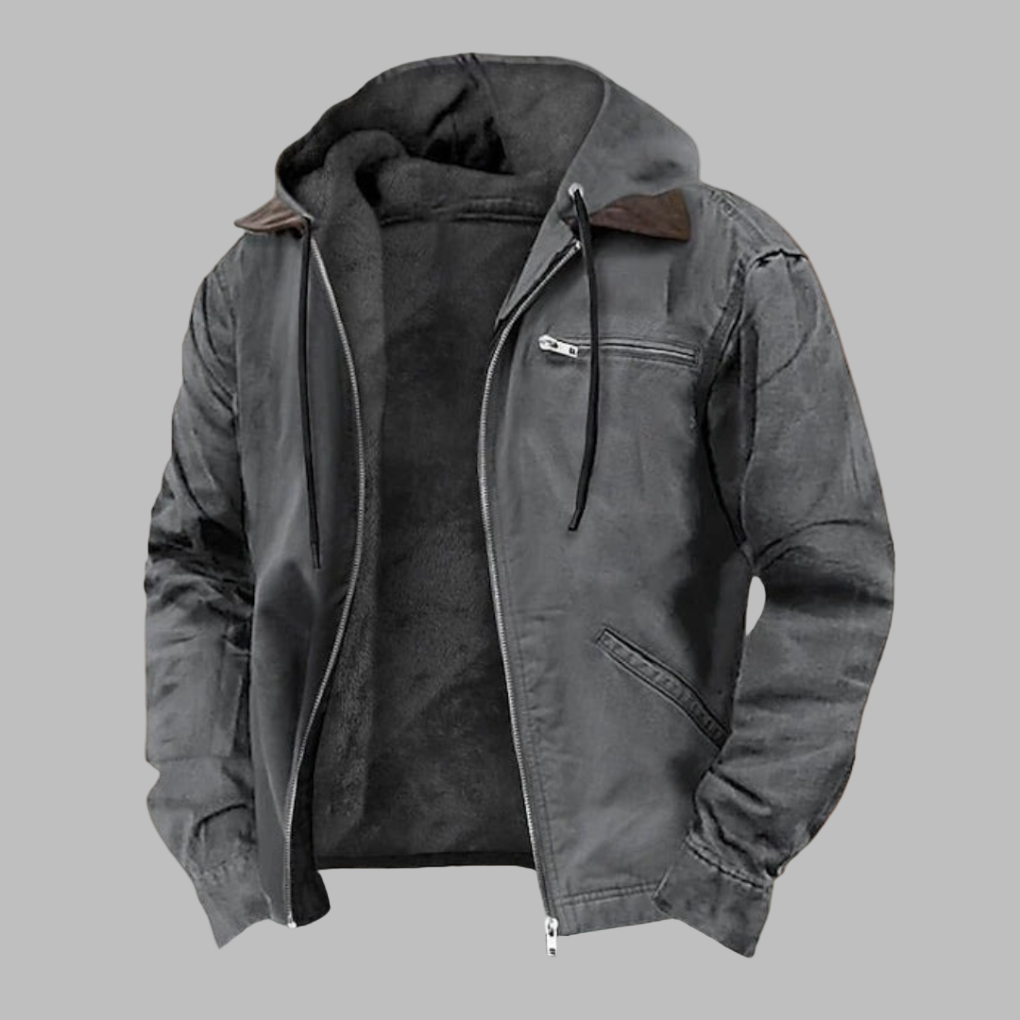 Charly | Men's Hooded Lined Jacket - Casual Style