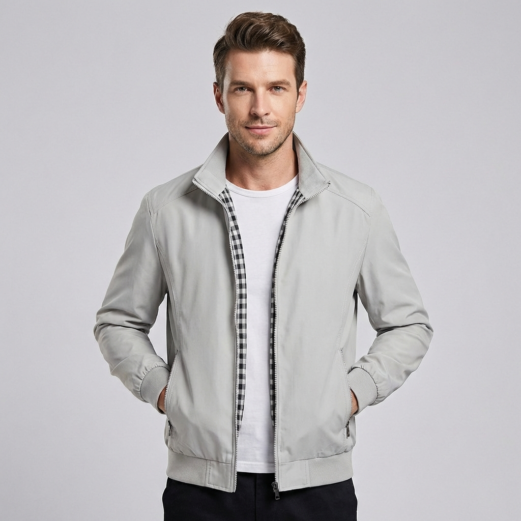 Charly | Men's Lightweight Windbreaker Jacket with Stand Collar