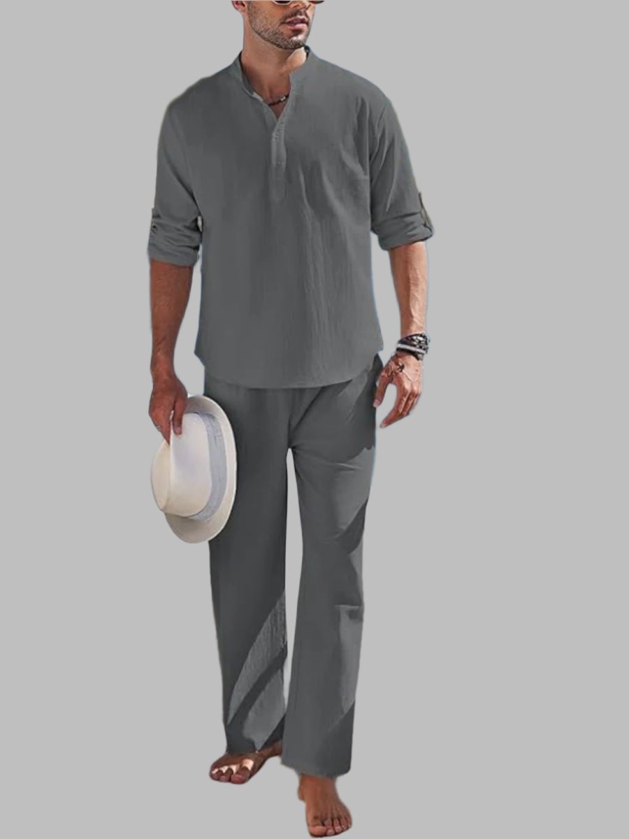 Charly | Men's Linen Blend Shirt and Pants Set
