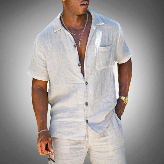 Charly | Men's Linen Shirt and Shorts Set