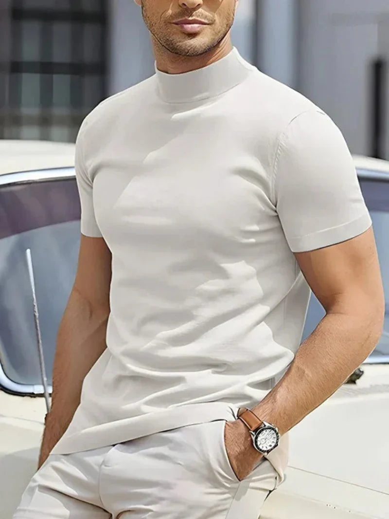 Charly | Men's Mock Neck T-Shirt