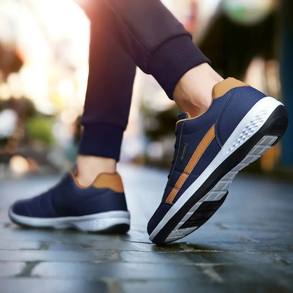 Charly | Men's Orthopedic Sneakers with Side Stripe