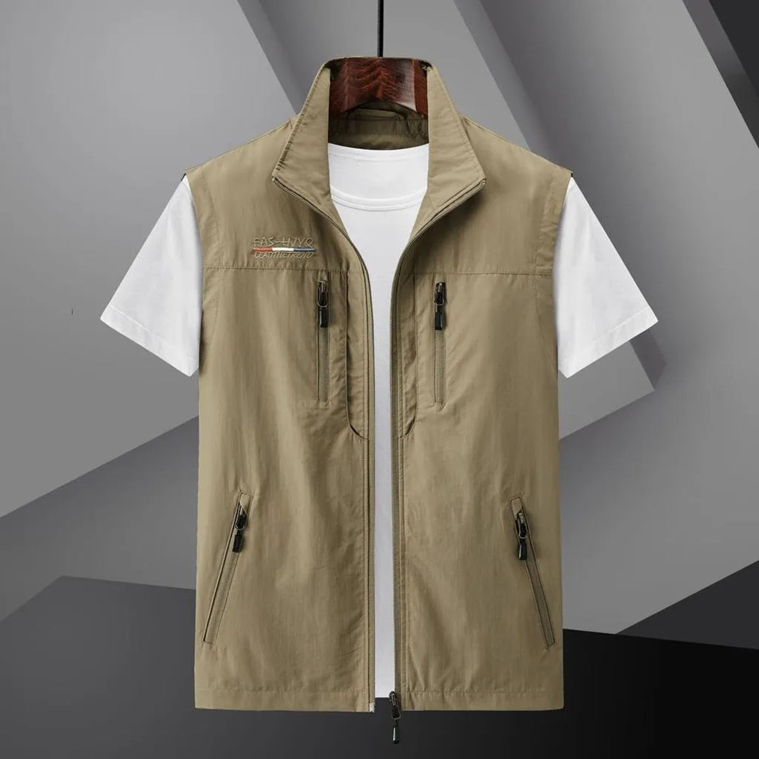 Charly | Men's Outdoor Utility Vest with Zip Pockets