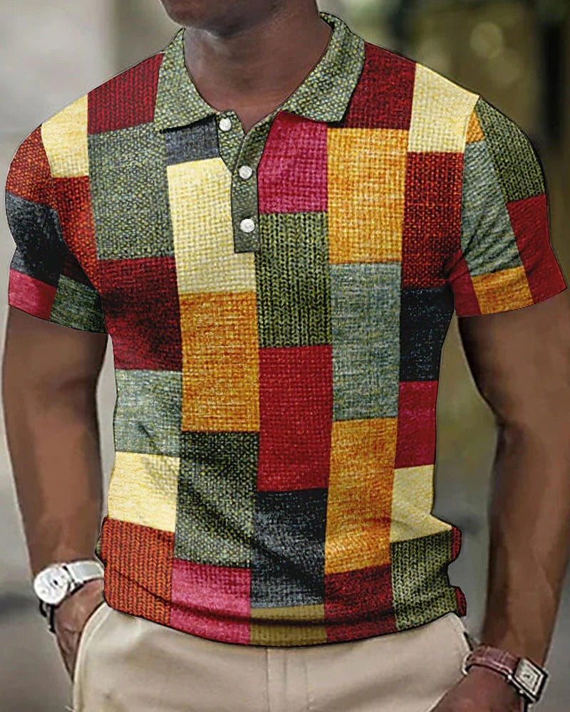 Charly | Men's Patchwork Polo Shirt