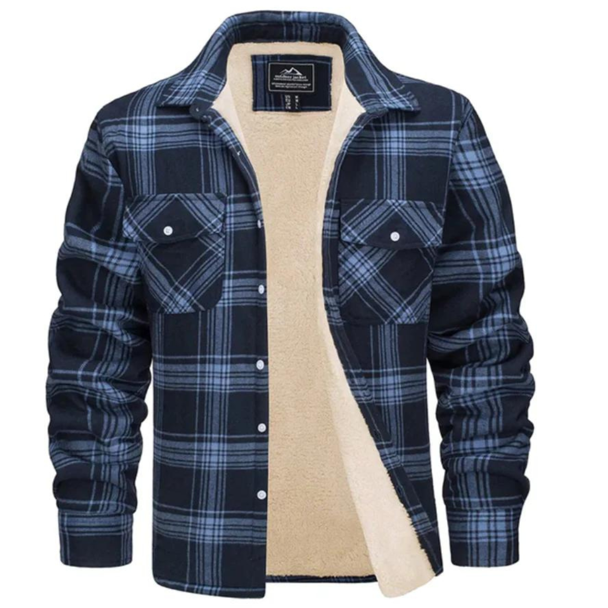Charly | Men's Plaid Sherpa Lined Flannel Shirt