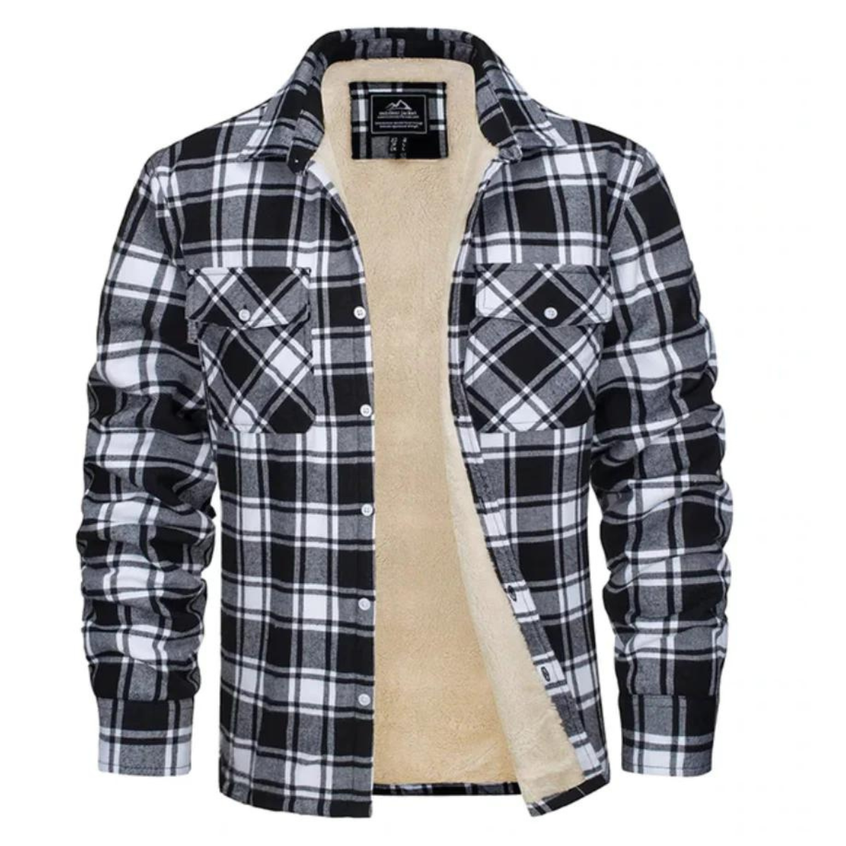 Charly | Men's Plaid Sherpa Lined Flannel Shirt