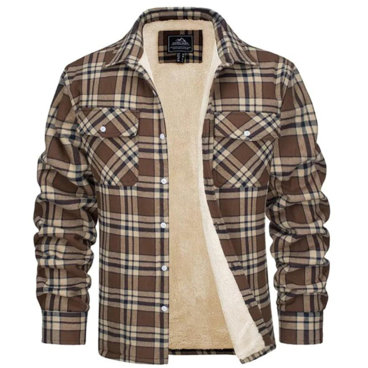 Charly | Men's Plaid Sherpa Lined Flannel Shirt